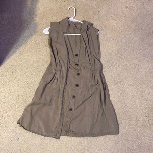 Green Zara Button Up Dress